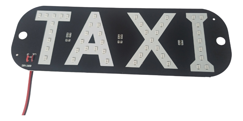 LETRERO PARA TAXI CON CHUPON LUZ LED AZUL