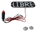 LETRERO PARA TAXI LIBRE CON CHUPON LUZ LED VERDE
