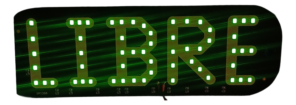 LETRERO PARA TAXI LIBRE CON CHUPON LUZ LED VERDE