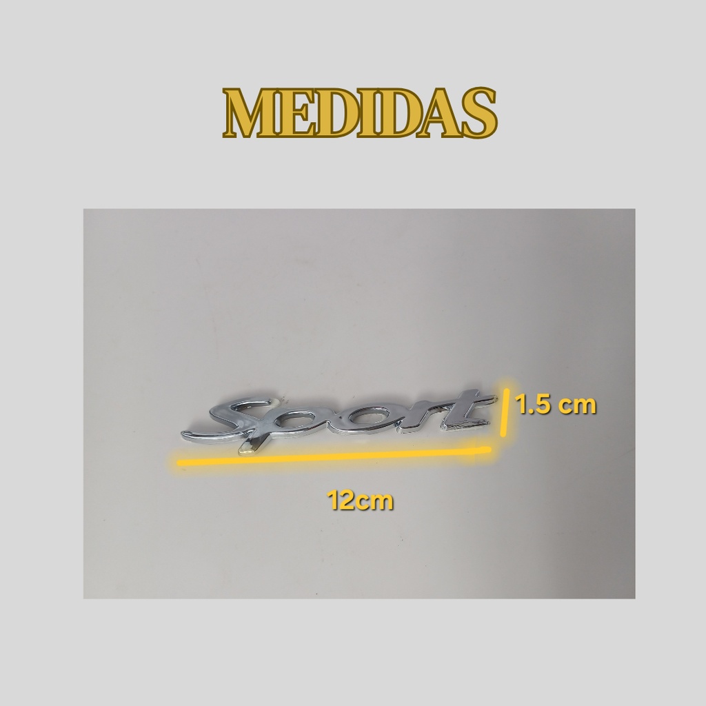 EMBLEMA LETRERO VOLKSWAGEN BEETLE SPORT CROMO