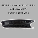 REJILLA FASCIA DELANTERA VW PASSAT 12-15 S/HOYO P/FARO S/MOLDURA IZQ