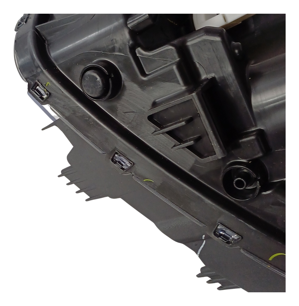 FARO KIA RIO 18-23 4 Y 5 PUERTAS S/LUPA S/MOTOR FONDO NEGRO S/FOCO DEPO DER