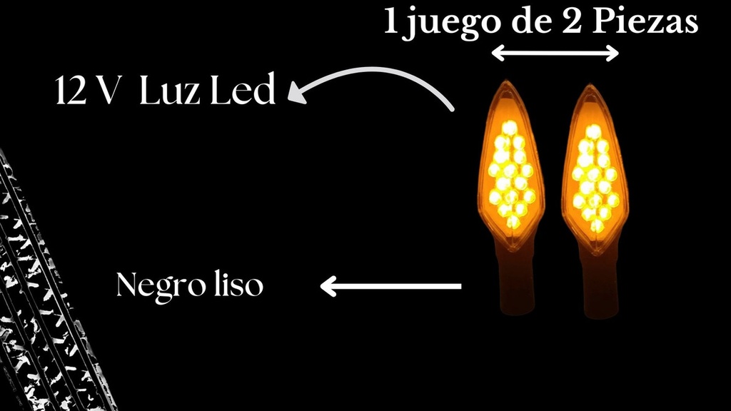 DIRECCIONAL LED NEGRO MATE LUZ BLANCA JGO