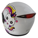 CASCO CERRADO GRAFICO (UNICORNIO) INFANTIL BLANCO (copia)