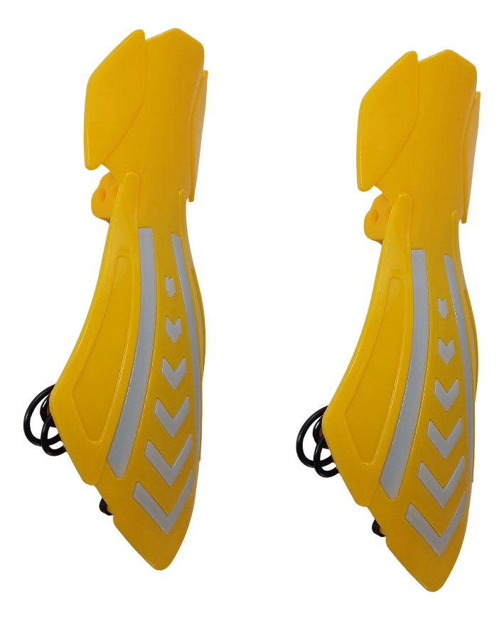 CUBRE PUÑOS PARA MOTOCICLETA UNIVERSAL AMARILLO 25 X 9.5CM PAR