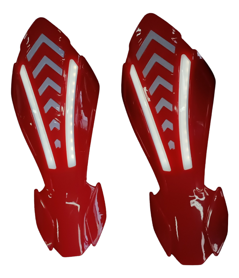 CUBRE PUÑOS PARA MOTOCICLETA UNIVERSAL ROJO 25 X 9.5CM PAR