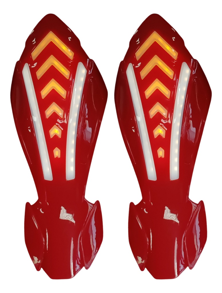 CUBRE PUÑOS PARA MOTOCICLETA UNIVERSAL ROJO 25 X 9.5CM PAR