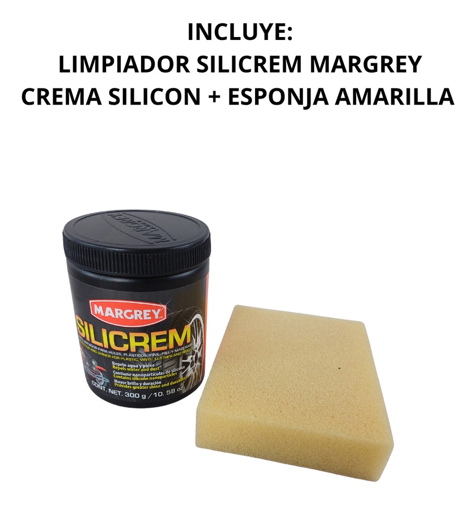 Limpiador Silicrem Margrey Crema Silicon Automotriz - Blanco