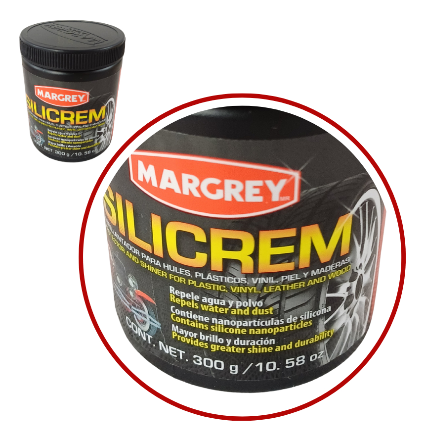 Limpiador Silicrem Margrey Crema Silicon Automotriz - Blanco