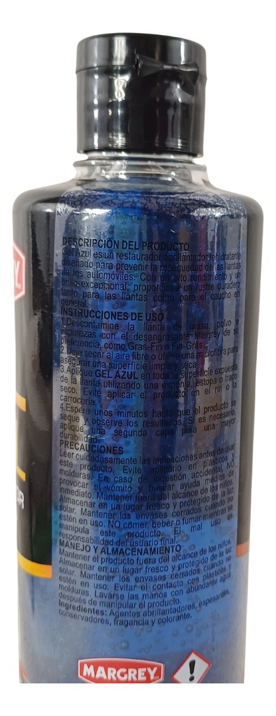 LIMPIADOR ABRILLANTADOR GEL AZUL 500 ML MARGREY + ESPONJA BLANCA LIMPIADOR