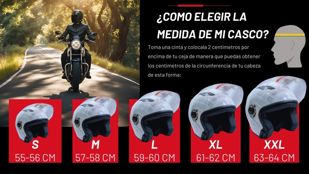 CASCO GEN ABIERTO C/VISERA ROJO G