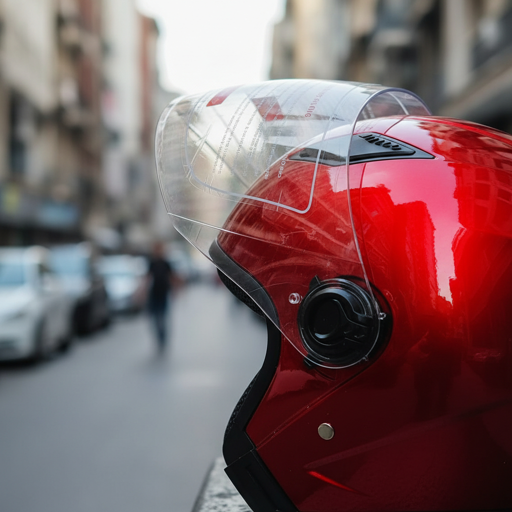 Casco Para Moto Generico Abierto Con Visera