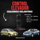 CONTROL ELECTRICO NS TIIDA AMERICANO/VERSA AMERICANO 07-11  DE ELEVADOR 19 PINS 6 TECLAS NEGRO C/OREJAS P/TORNILLO 12VCC MANIJAUTO Izquierdo Delantera  