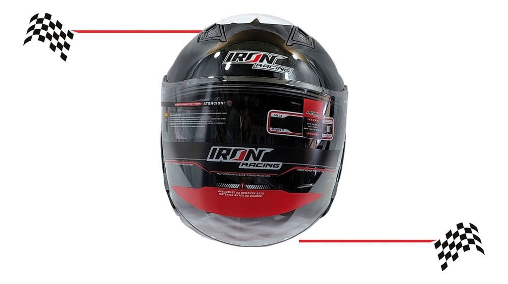 CASCO 3/4 DOBLE MICA MOD. EUROPEO ROSA S