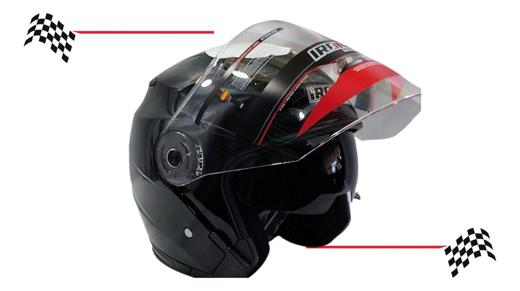 CASCO 3/4 DOBLE MICA MOD. EUROPEO ROSA S