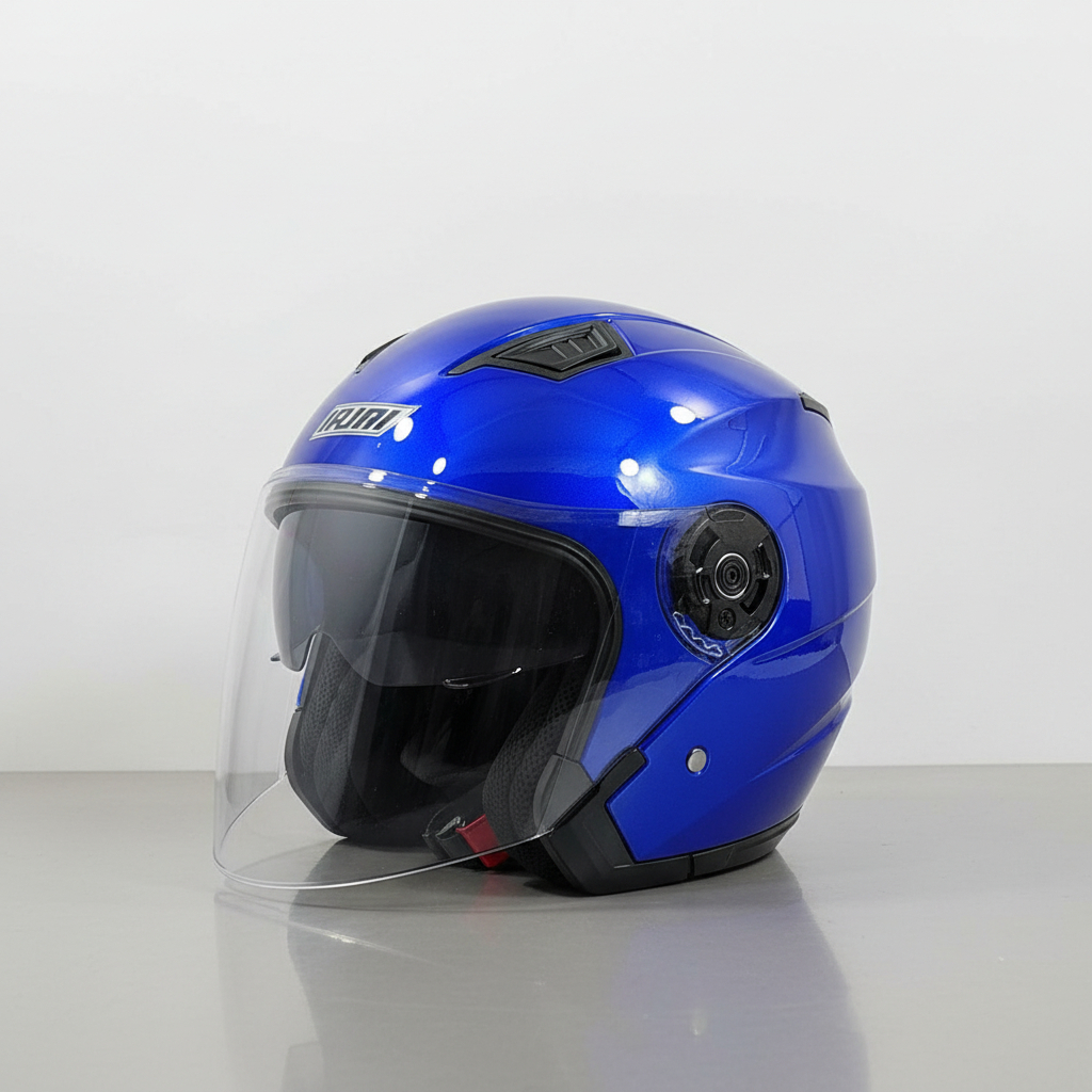 CASCO 3/4 DOBLE MICA MOD. EUROPEO ROSA S