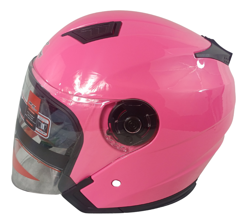 CASCO 3/4 DOBLE MICA MOD. EUROPEO ROSA S
