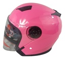 CASCO 3/4 DOBLE MICA MOD. EUROPEO ROSA S