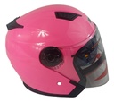 CASCO 3/4 DOBLE MICA MOD. EUROPEO ROSA S