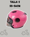 CASCO 3/4 DOBLE MICA MOD. EUROPEO ROSA S