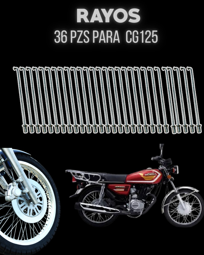 RAYO JGO/36PZ 9G-170 CG125 DELANTERO,RXZ-100,RX-115