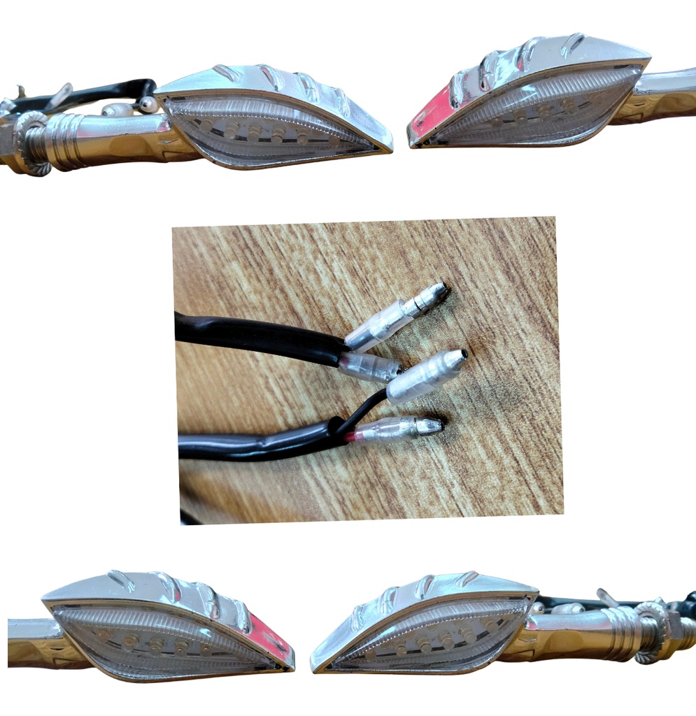 DIRECCIONAL MOTO LED AZUL MANO CALAVERA