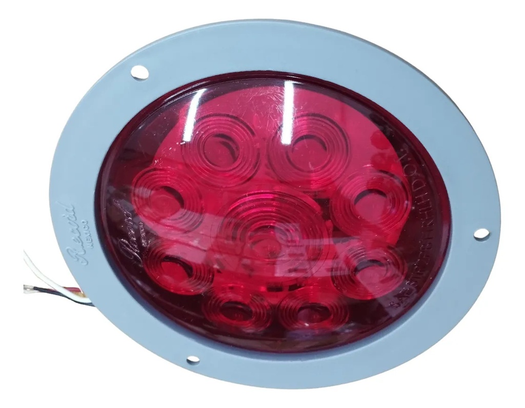 PLAFON FIJAR 4" GRIS 10 LEDS MOV ROJO