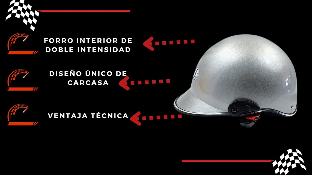Casco Defe 1/2 Cachucha Abs De Alto Impacto Calidad Iso