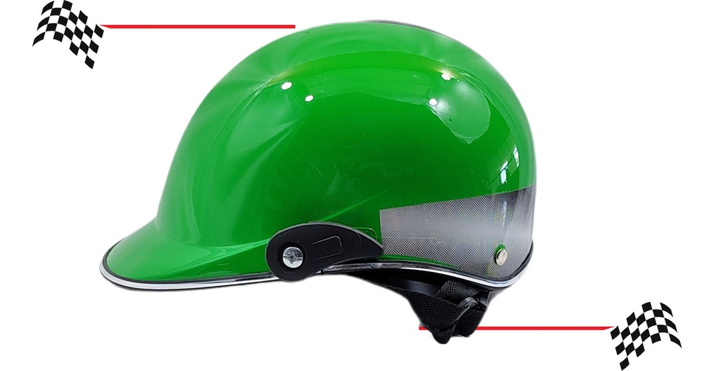 CASCO 1/2 CACHUCHA NEGRO BRILLO=MSD-300-NB (L)