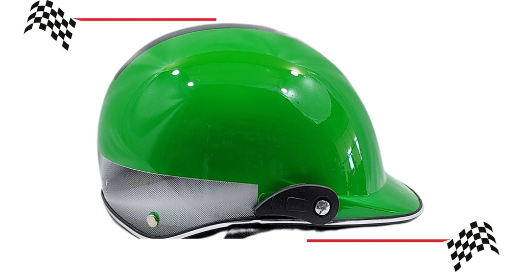 CASCO 1/2 CACHUCHA NEGRO BRILLO=MSD-300-NB (L)