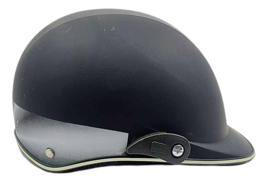 CASCO 1/2 CACHUCHA NEGRO BRILLO=MSD-300-NB (L)