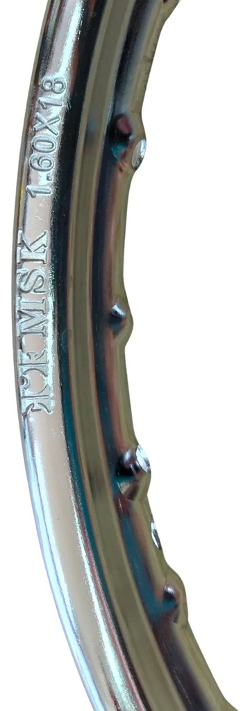 ARO DE RIN CROMADO ALTA RESISTENCIA 1.60 X 18 36H 9G