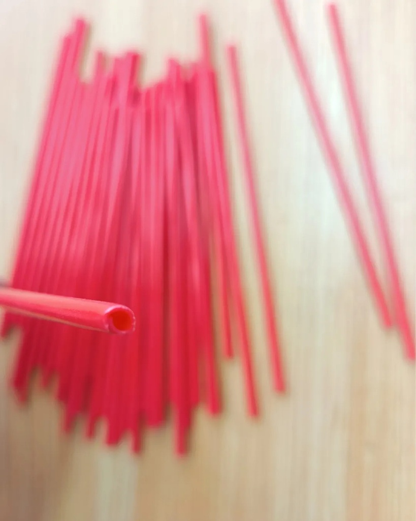 CUBRE RAYO/POPOTE DECORACION  17CM B/36PZ ROJO