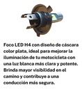 FOCO MOTO LED H4 CASCARA PLATA LUZ BLANCO