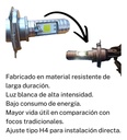 FOCO MOTO LED H4 CASCARA PLATA LUZ BLANCO