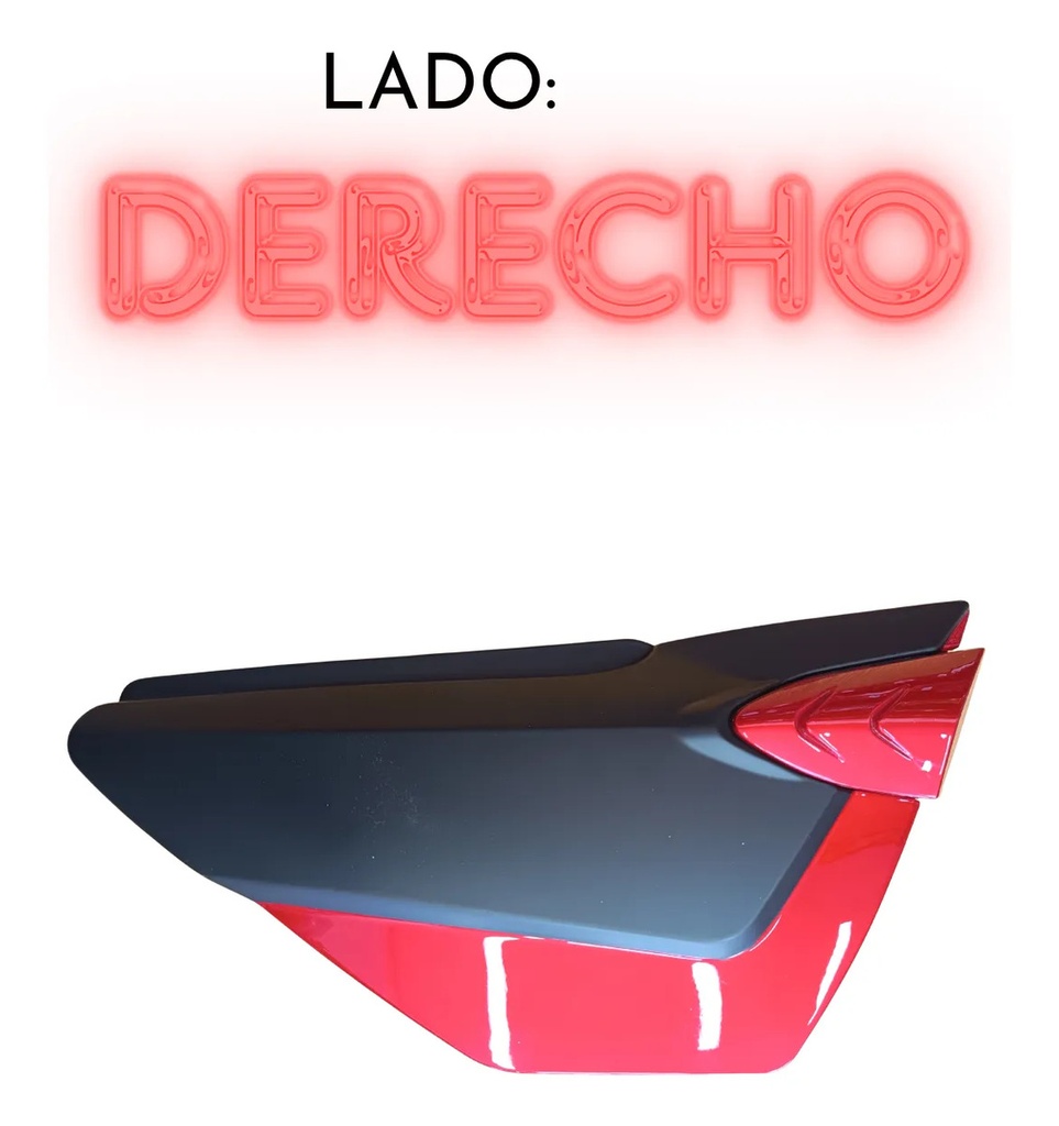 CUBIERTA LATERAL DERECHA ROJO/NEGRO FT125 SPORT