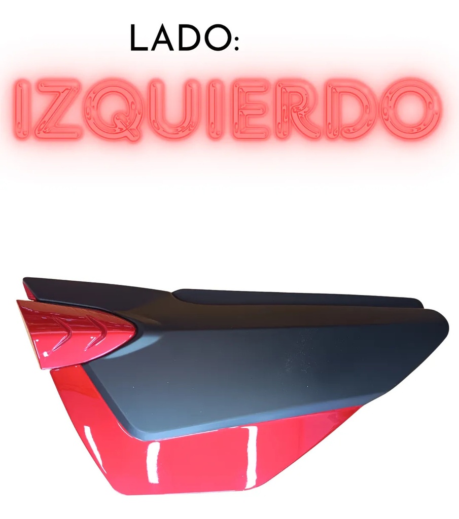 CUBIERTA LATERAL IZQUIERDA ROJO/NEGRO FT125 SPORT