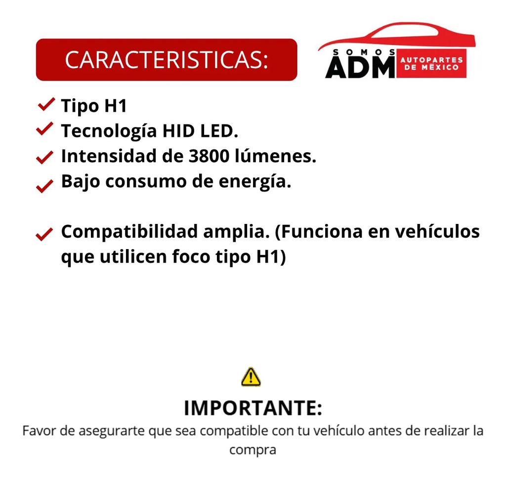 FOCO H1 HID LED 3800 LM ECO