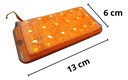 PLAFON LED PLANO 18 LEDS AMBAR P/ATORNILLAR 12-24V 5.8 x 13 cms