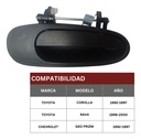 MANIJA EXTERIOR TY COROLLA 92-97/RAV4 96-00  CV GEO PRIZM 92-97  CORRUGADA NEGRA PLASTICO HUSHAN Derecho Trasera  