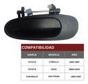 MANIJA EXTERIOR TY COROLLA 92-97/RAV4 96-00  CV GEO PRIZM 92-97  CORRUGADA NEGRA HUSHAN Izquierdo Trasera  