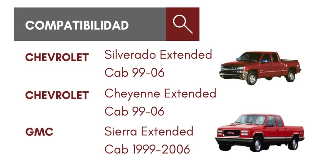 MANIJA INTERIOR CV SILVERADO EXTENDED CAB  GM SIERRA EXTENDED CAB  CV CHEYENNE EXTENDED CAB 99-06  NEGRO PLASTICO HUSHAN Izquierdo  Costado 