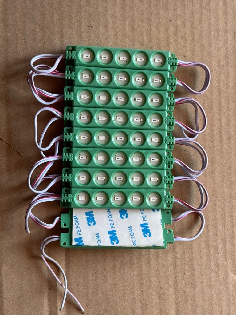 MODULO TIRA LEDS C/5 LEDS VERDE C/U