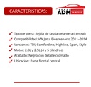 REJILLA FASCIA DELANTERA VW JETTA BICENTENARIO 11-14 CENTRAL F/CROMADO TDI/COMFORTLINE/HIGHLINE/SPORT/STYLE L4/L5 4/5 CILINDROS 2.0/2.5L 4 PUERTAS