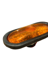 PLAFON NORMAL EMBUTIDO OVALADO HULE C/SOQ LISO AMBAR