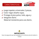 TAPETE UNIVERSAL AUTOS 2PZ CH NEGRO RAYAS
