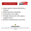 TAPETE HULE GRUESO GENERICO NEGRO 4PZ