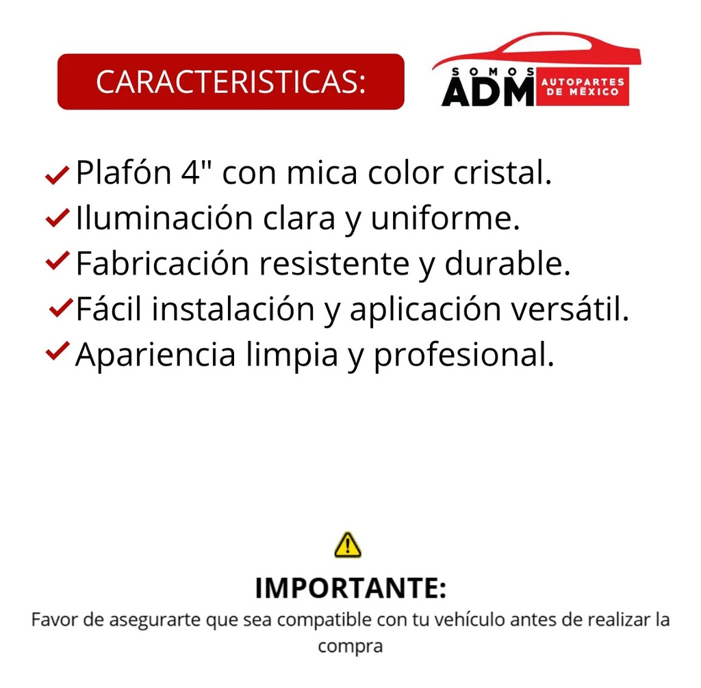 PLAFON BOSCH 4" CRISTAL