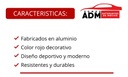 POSAPIE JGO ALUMINIO DECORATIVO ROJO TRASERO