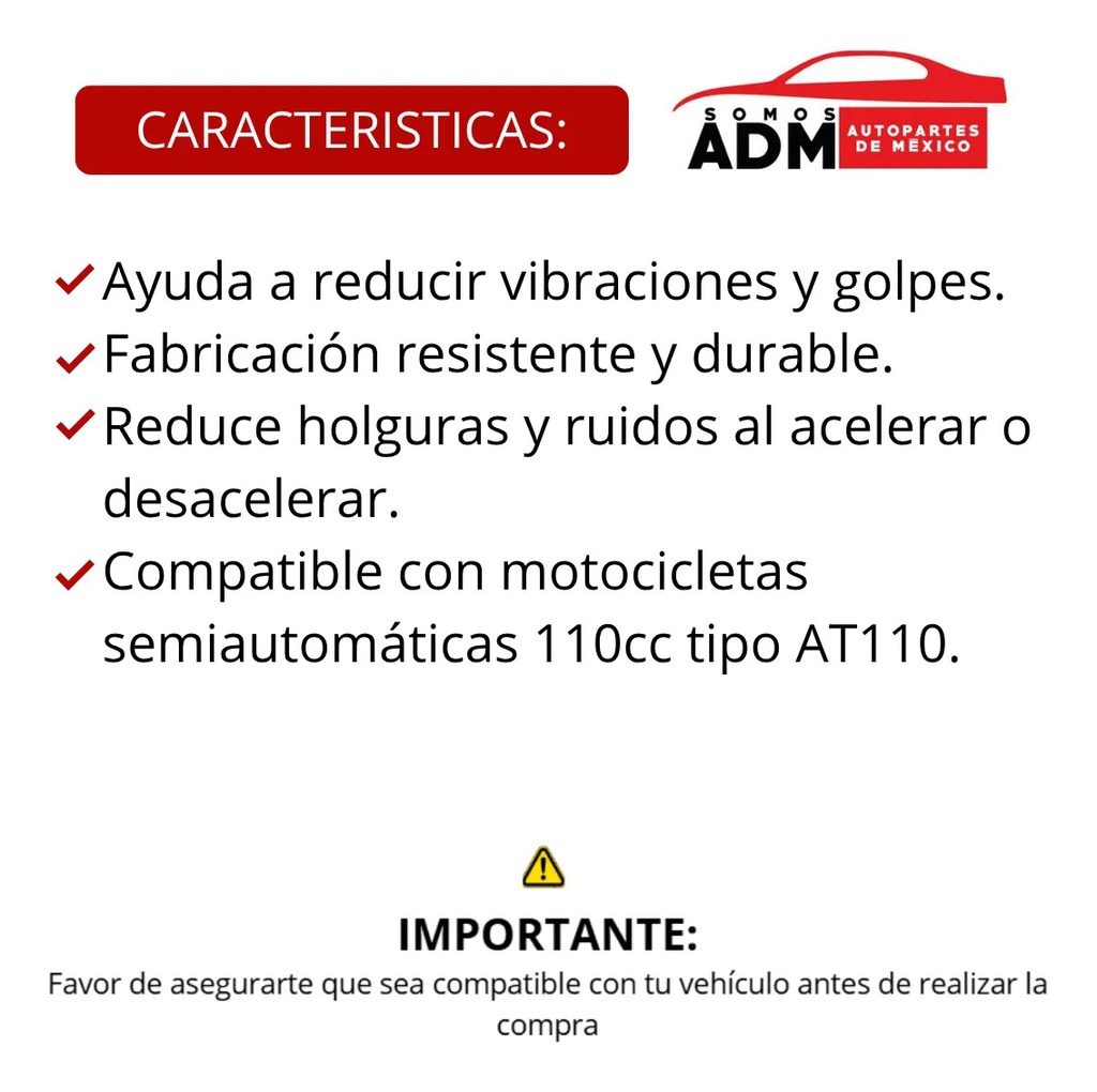 GOMA CATARINA JGO MOTO SEMIAUTOMATICA 110CC AT110